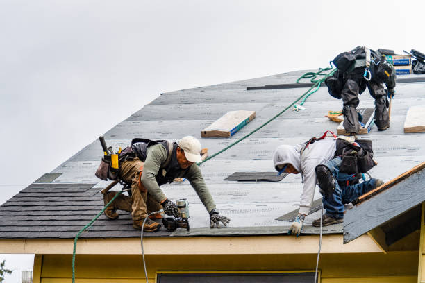Professional Roofing technician working in Schodack Landing, NY